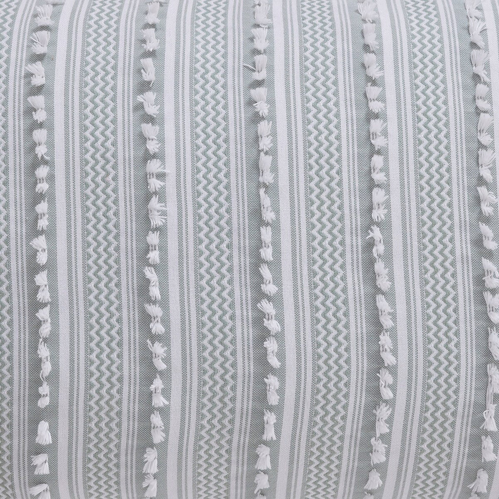 Parure de lit Angelique Better Trends 100 % coton touffeté doux en peluche chenille élégantes rayures lavable en machine et sèche-linge
