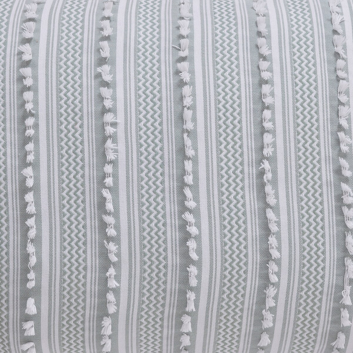 Parure de lit Angelique Better Trends 100 % coton touffeté doux en peluche chenille élégantes rayures lavable en machine et sèche-linge