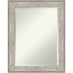Miroir mural biseauté pour salle de bain - Cadre métallique craquelé