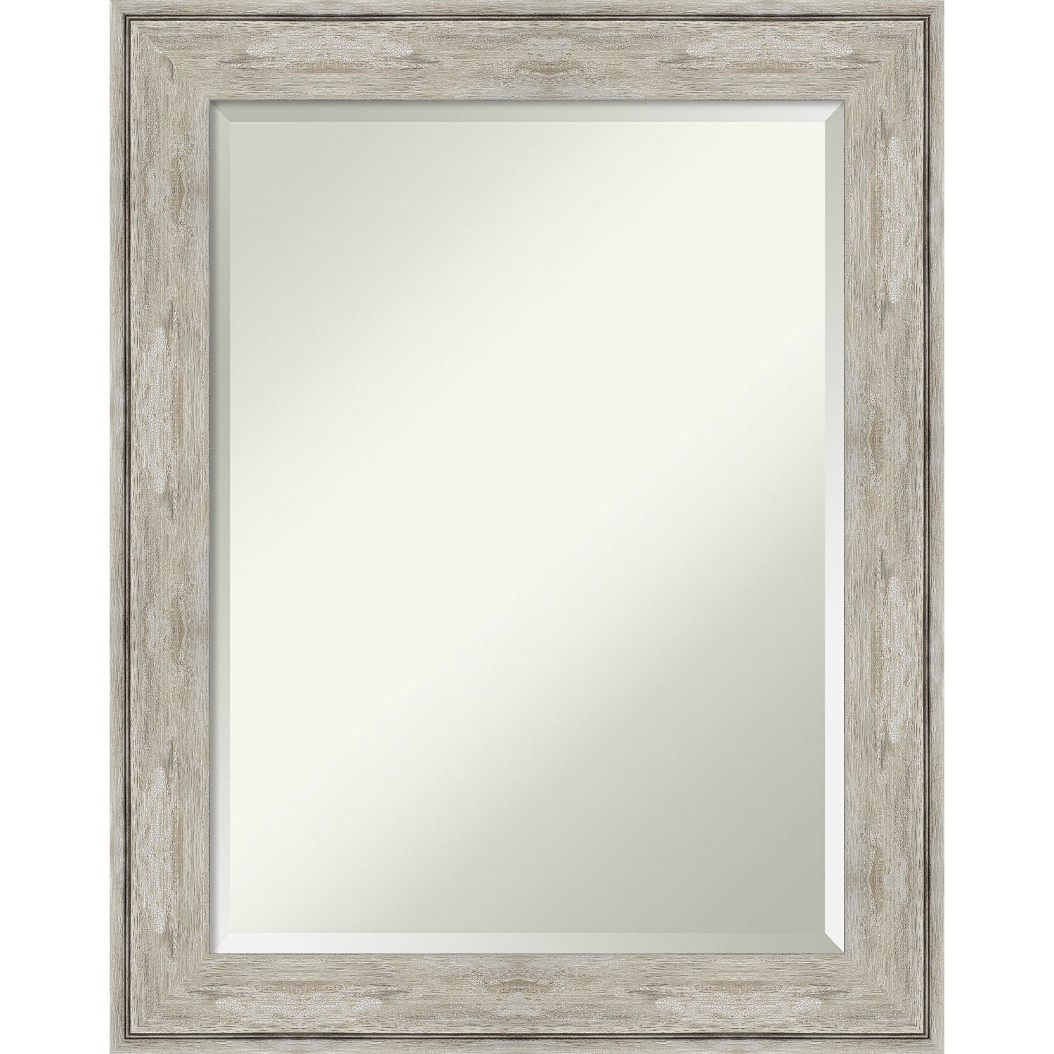 Miroir mural biseauté pour salle de bain - Cadre métallique craquelé