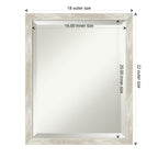 Miroir mural biseauté pour salle de bain - Cadre métallique craquelé
