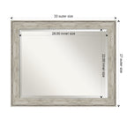 Miroir mural biseauté pour salle de bain - Cadre métallique craquelé