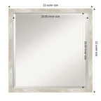 Miroir mural biseauté pour salle de bain - Cadre métallique craquelé