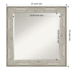 Miroir mural biseauté pour salle de bain - Cadre métallique craquelé