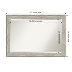 Miroir mural biseauté pour salle de bain - Cadre métallique craquelé