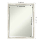 Miroir mural biseauté pour salle de bain - Cadre métallique craquelé
