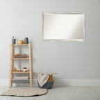 Miroir mural biseauté pour salle de bain - Cadre métallique craquelé