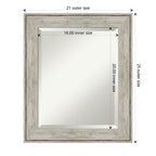 Miroir mural biseauté pour salle de bain - Cadre métallique craquelé