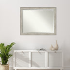 Miroir mural biseauté pour salle de bain - Cadre métallique craquelé