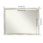 Miroir mural biseauté pour salle de bain - Cadre métallique craquelé