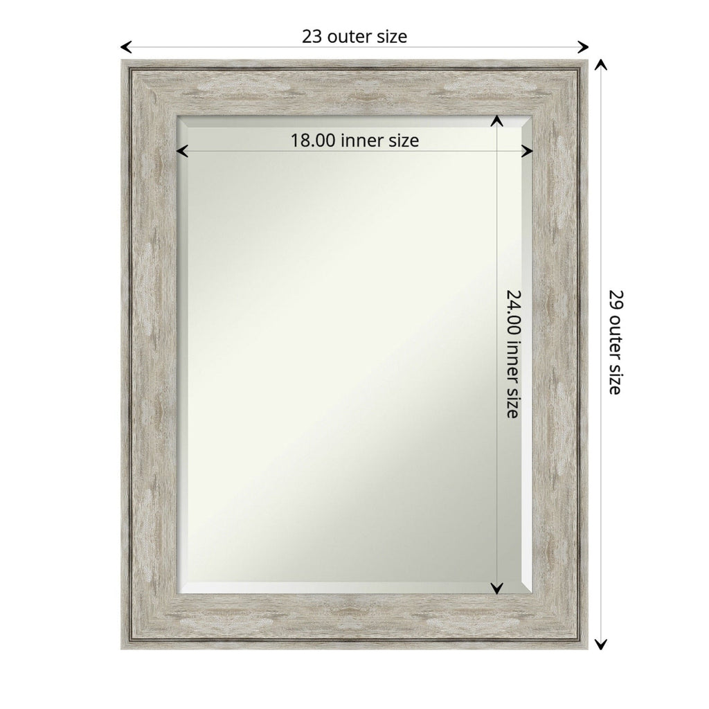 Miroir mural biseauté pour salle de bain - Cadre métallique craquelé