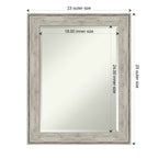 Miroir mural biseauté pour salle de bain - Cadre métallique craquelé