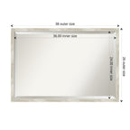 Miroir mural biseauté pour salle de bain - Cadre métallique craquelé