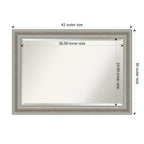 Miroir mural biseauté pour salle de bain - Cadre argenté Parlor