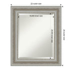 Miroir mural biseauté pour salle de bain - Cadre argenté Parlor