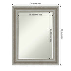 Miroir mural biseauté pour salle de bain - Cadre argenté Parlor