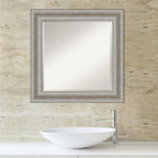 Miroir mural biseauté pour salle de bain - Cadre argenté Parlor