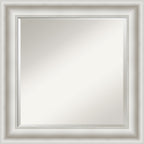 Miroir mural biseauté pour salle de bain - Cadre blanc Parlor