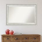 Miroir mural biseauté pour salle de bain - Cadre blanc Parlor