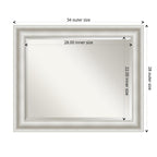 Miroir mural biseauté pour salle de bain - Cadre blanc Parlor