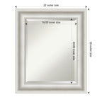 Miroir mural biseauté pour salle de bain - Cadre blanc Parlor