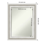 Miroir mural biseauté pour salle de bain - Cadre blanc Parlor