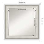 Miroir mural biseauté pour salle de bain - Cadre blanc Parlor