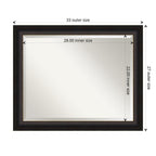 Miroir mural biseauté pour salle de bain - Cadre en bronze huilé Trio - Bronze huilé Trio