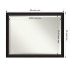 Miroir mural biseauté pour salle de bain - Cadre en bronze huilé Trio - Bronze huilé Trio