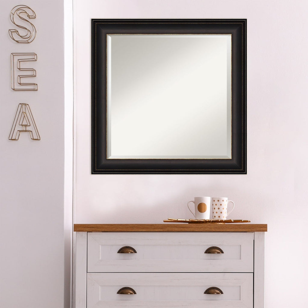 Miroir mural biseauté pour salle de bain - Cadre en bronze huilé Trio - Bronze huilé Trio