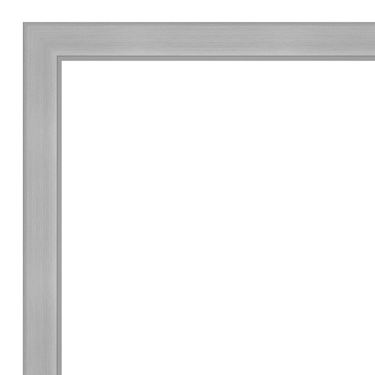 Miroir mural biseauté pour salle de bain - Cadre en nickel brossé Vista