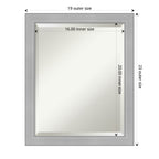 Miroir mural biseauté pour salle de bain - Cadre en nickel brossé Vista