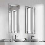 Miroir mural rectangulaire biseauté transparent HD pour salle de bain, coiffeuse et chambre à coucher, 3 tailles