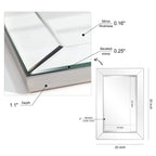 Miroir mural rectangulaire biseauté transparent HD pour salle de bain, coiffeuse et chambre à coucher, 3 tailles