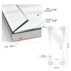 Miroir mural rectangulaire biseauté transparent HD pour salle de bain, coiffeuse et chambre à coucher, 3 tailles