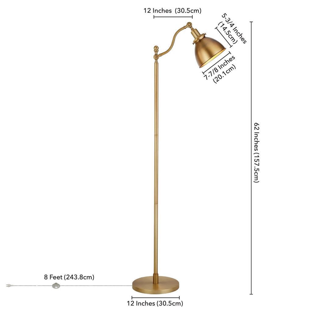 Lampadaire Beverly 65 haut avec abat-jour en métal