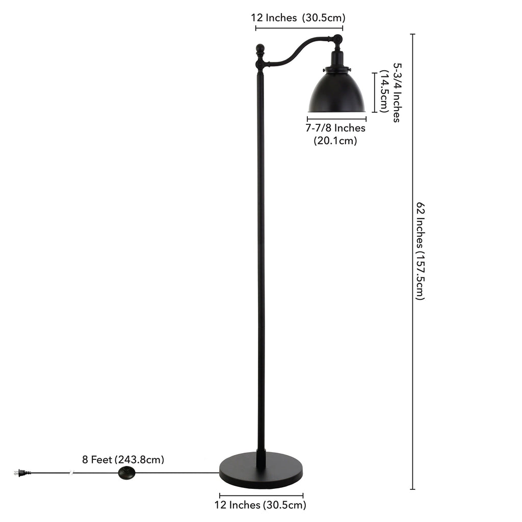 Lampadaire Beverly 65 haut avec abat-jour en métal