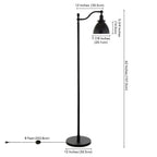 Lampadaire Beverly 65 haut avec abat-jour en métal