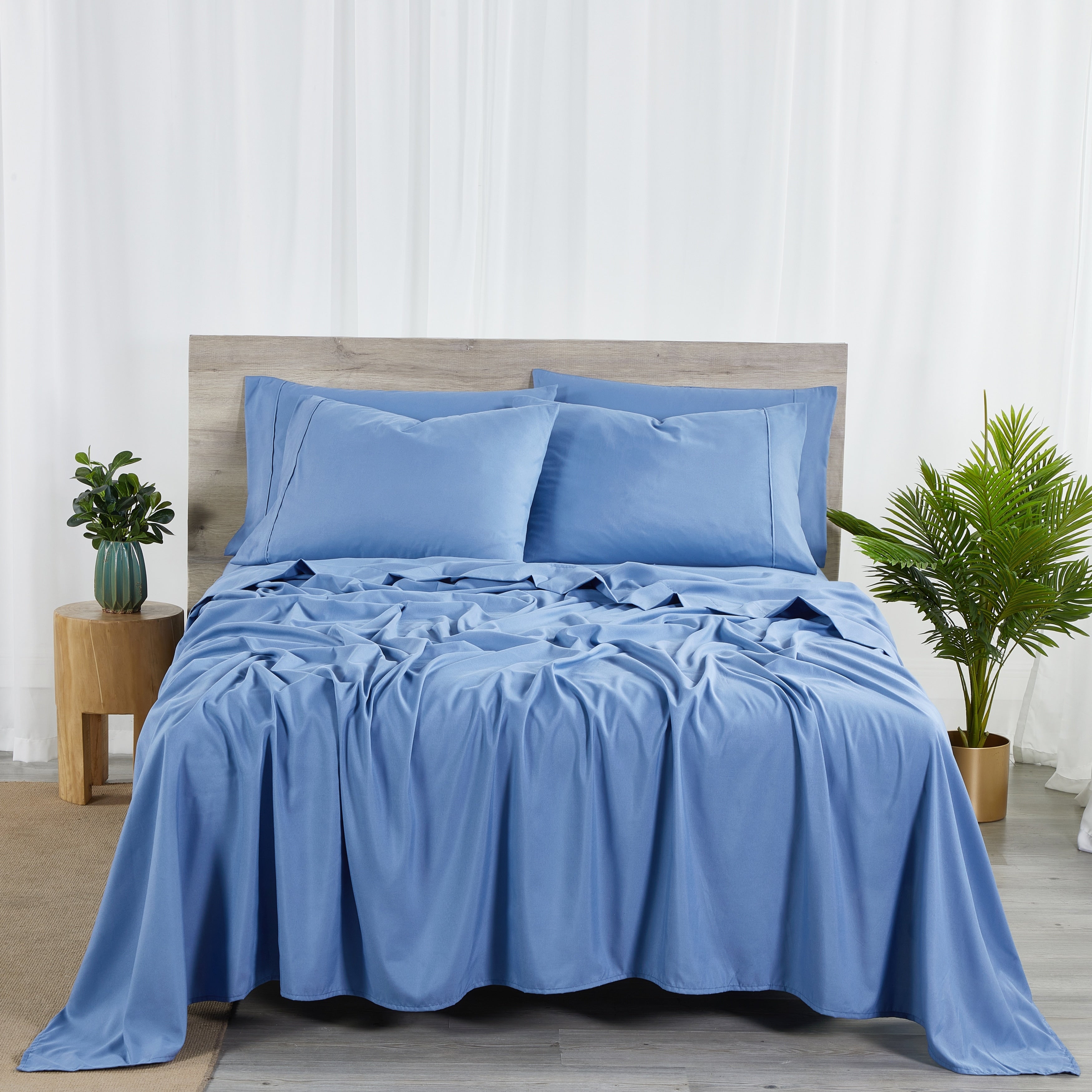Ensemble de draps Bibb Home 2000 fils, 6 pièces, en rayonne de bambou