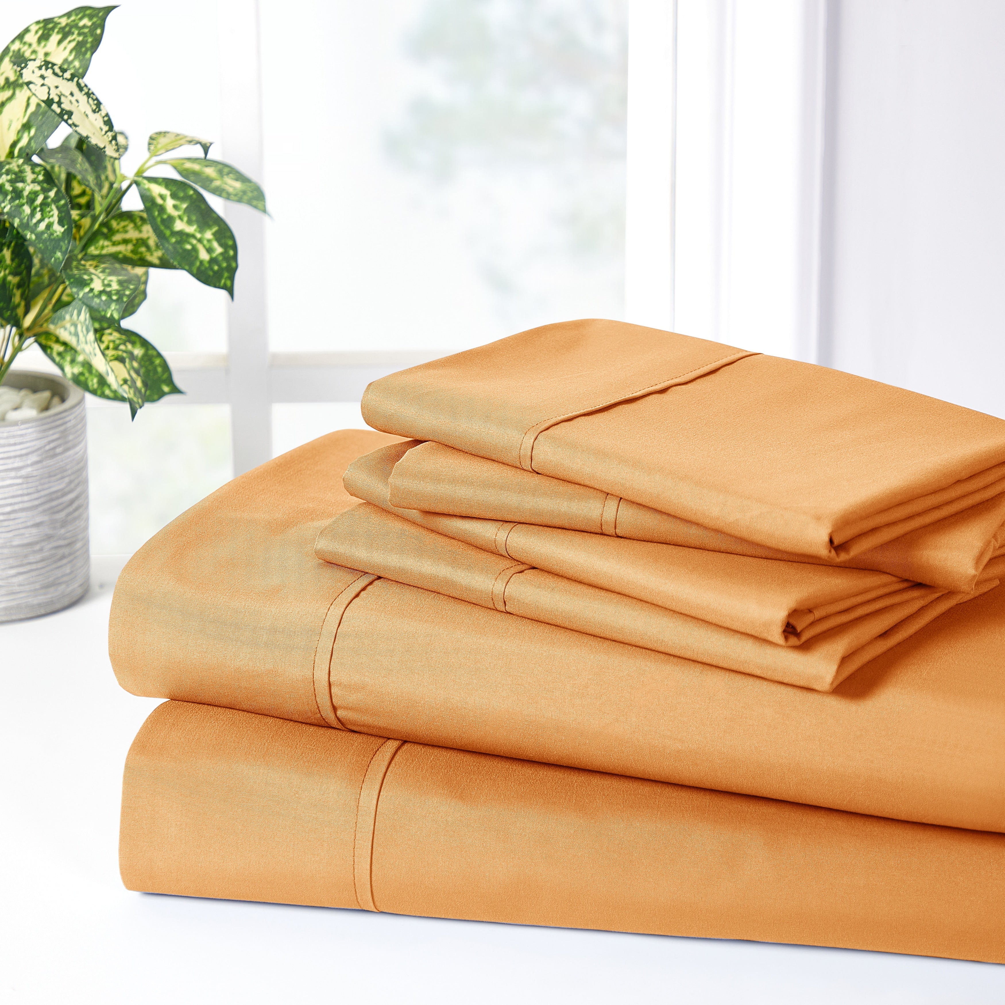 Ensemble de draps Bibb Home 2000 fils, 6 pièces, en rayonne de bambou