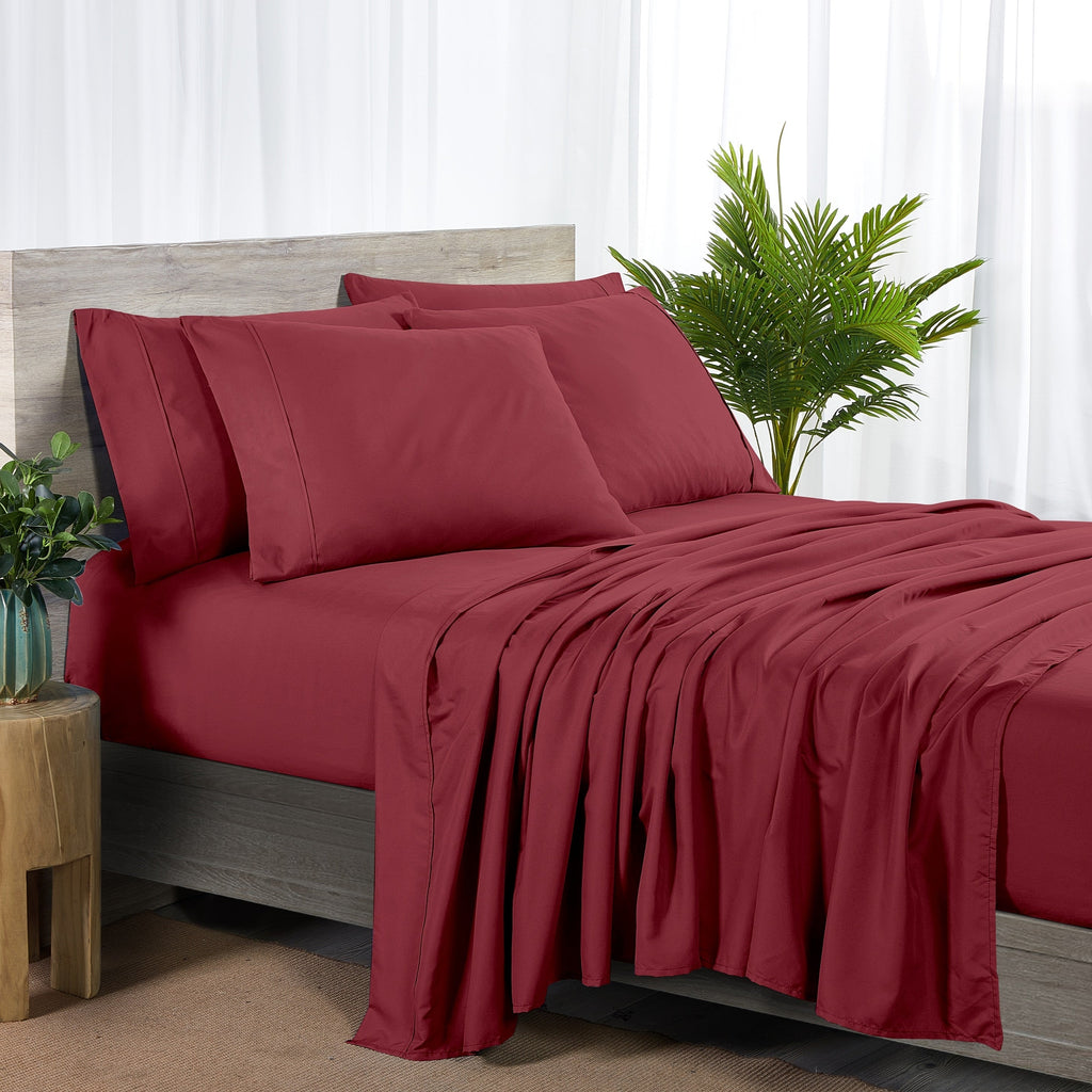 Ensemble de draps Bibb Home 2000 fils, 6 pièces, en rayonne de bambou