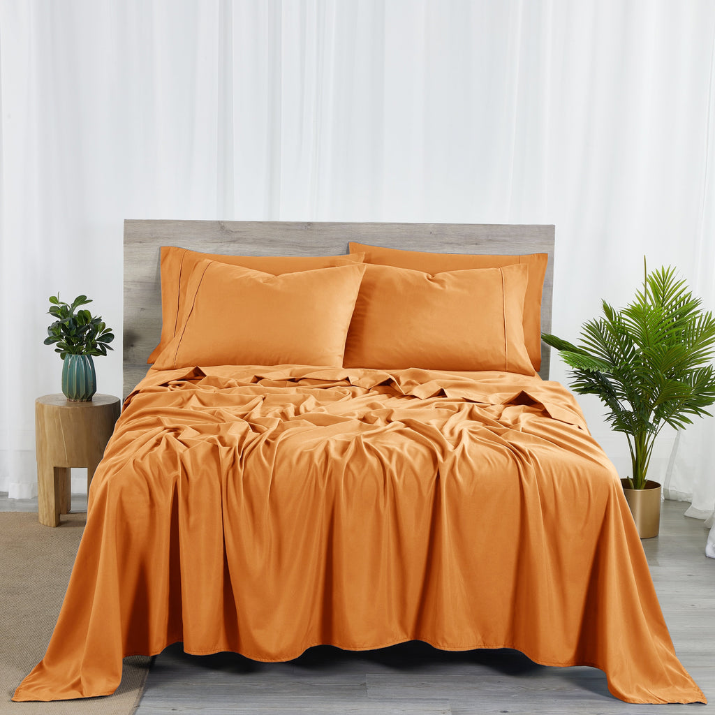 Ensemble de draps Bibb Home 2000 fils, 6 pièces, en rayonne de bambou