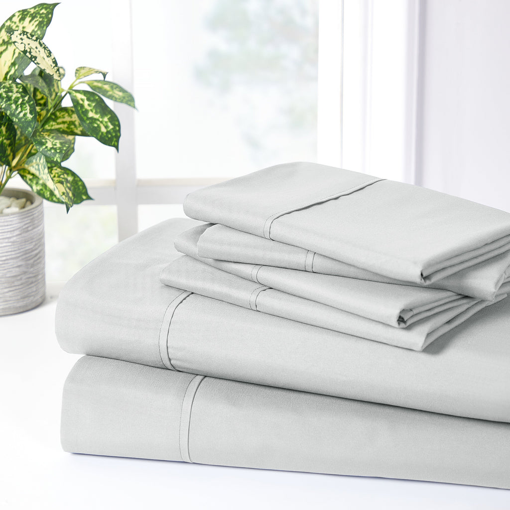 Ensemble de draps Bibb Home 2000 fils, 6 pièces, en rayonne de bambou