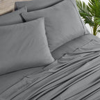 Ensemble de draps Bibb Home 2000 fils, 6 pièces, en rayonne de bambou