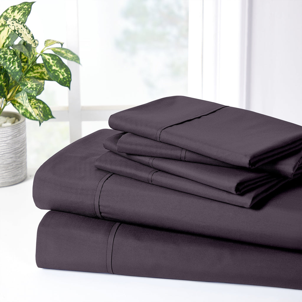 Ensemble de draps Bibb Home 2000 fils, 6 pièces, en rayonne de bambou