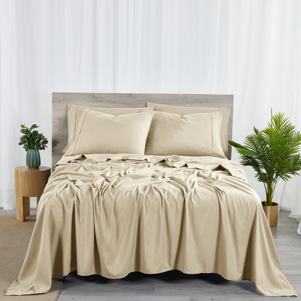Ensemble de draps Bibb Home 2000 fils, 6 pièces, en rayonne de bambou