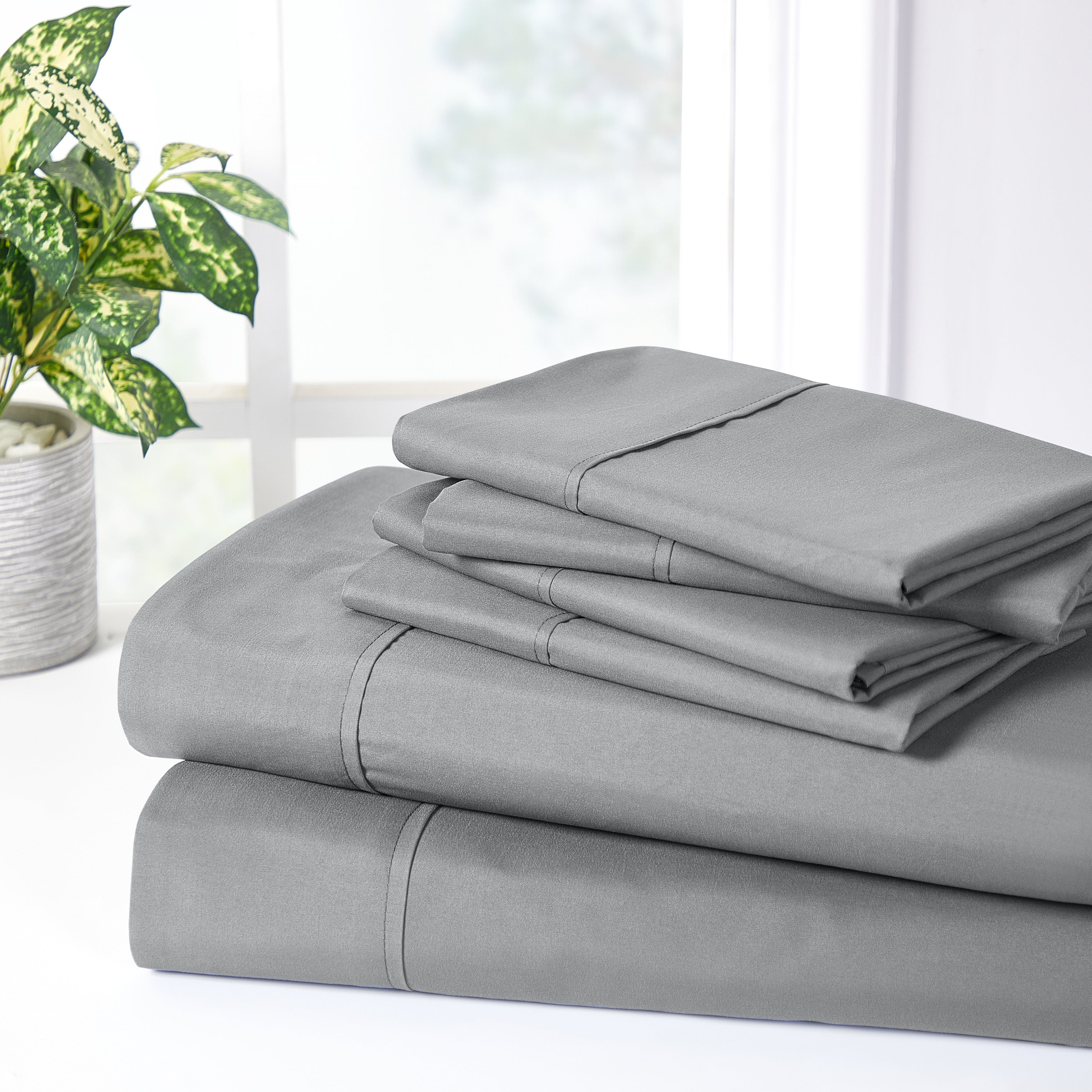 Ensemble de draps Bibb Home 2000 fils, 6 pièces, en rayonne de bambou