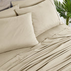 Ensemble de draps Bibb Home 2000 fils, 6 pièces, en rayonne de bambou