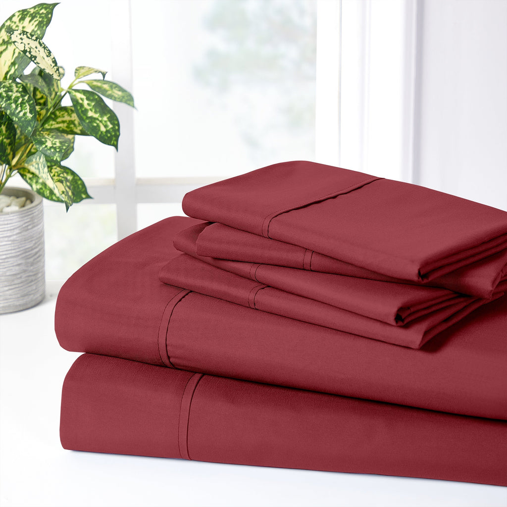 Ensemble de draps Bibb Home 2000 fils, 6 pièces, en rayonne de bambou