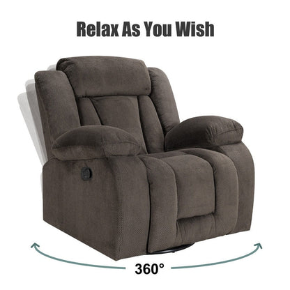 Fauteuil inclinable pivotant et rembourré